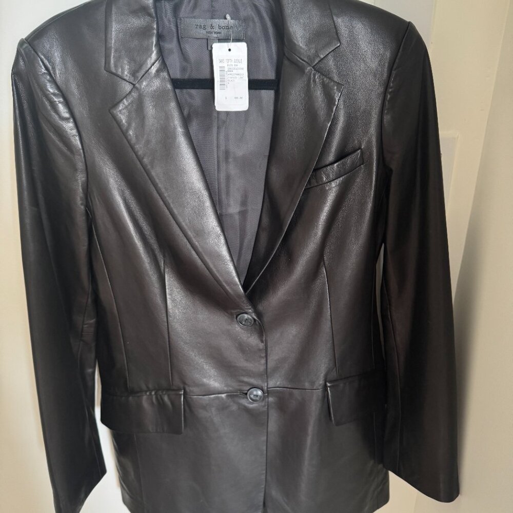 NWT rag & bone Charles Leather Blazer